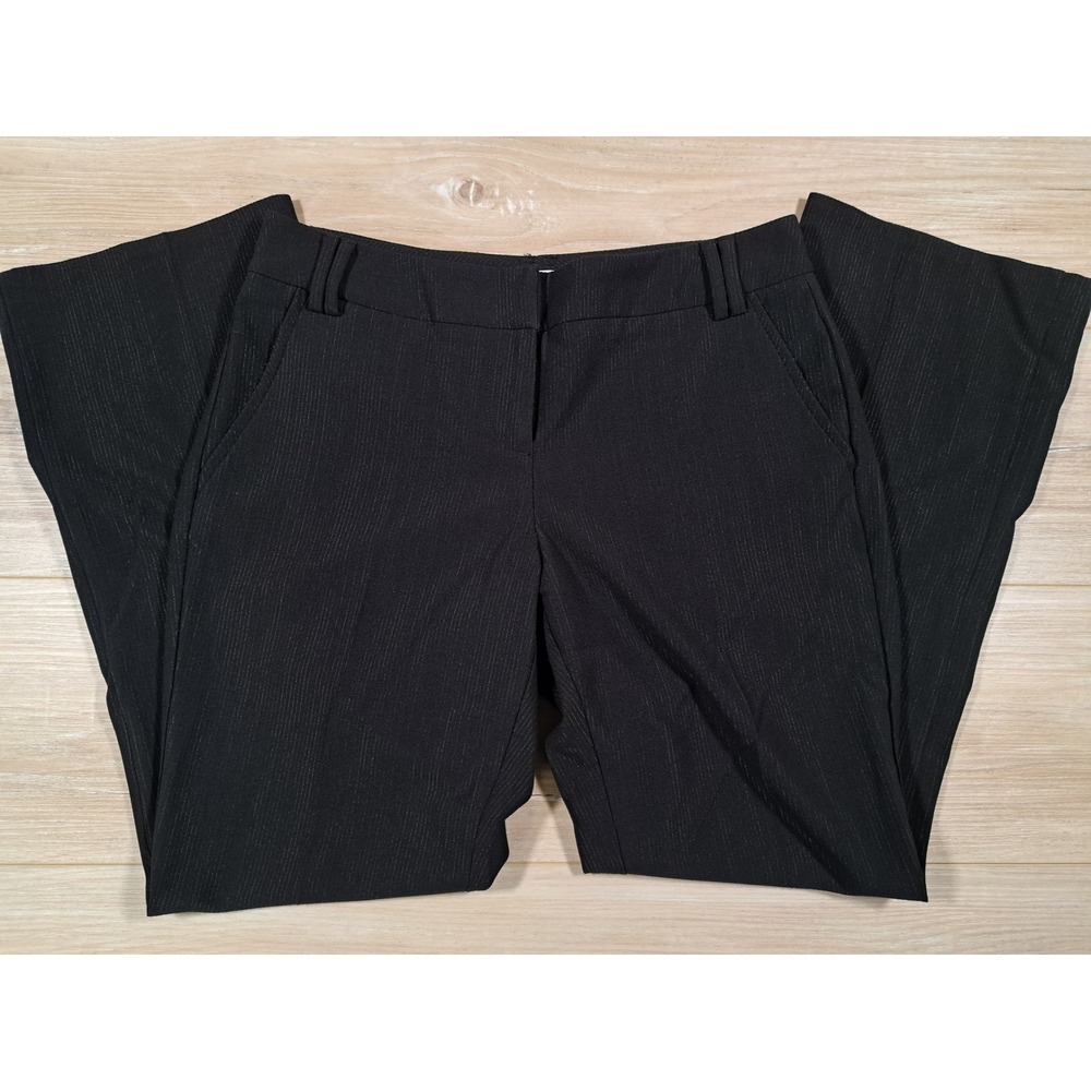 New York & Companyโ Black Pinstripe Dress Pants Petite 4 Workwear Trousers